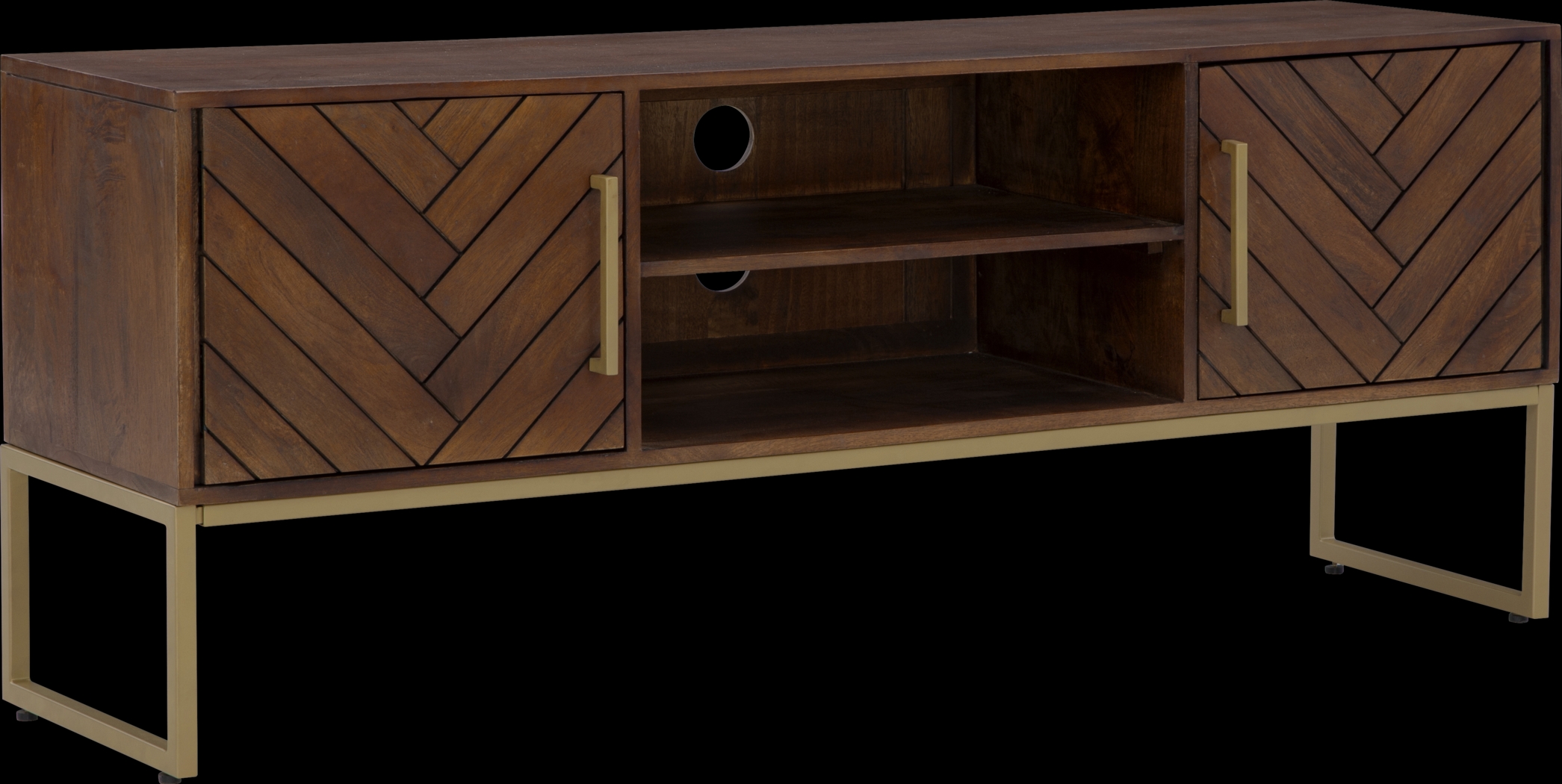 Akino Brown 59 in. TV Console - Thumbnail - Image 1