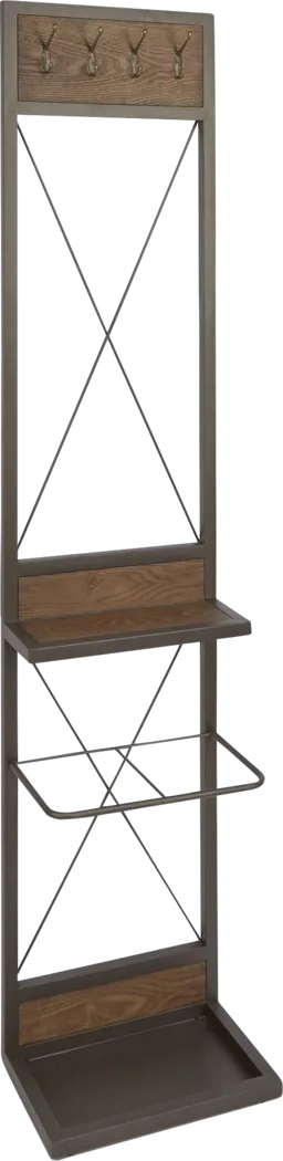 Akridge Brown Hall Tree - Thumbnail - Image 1