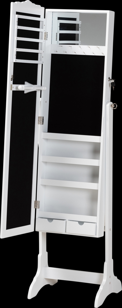 Alabo White Cheval Jewelry Armoire - Thumbnail - Image 2