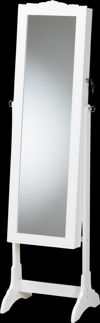 Alabo White Cheval Jewelry Armoire - Thumbnail - Image 1