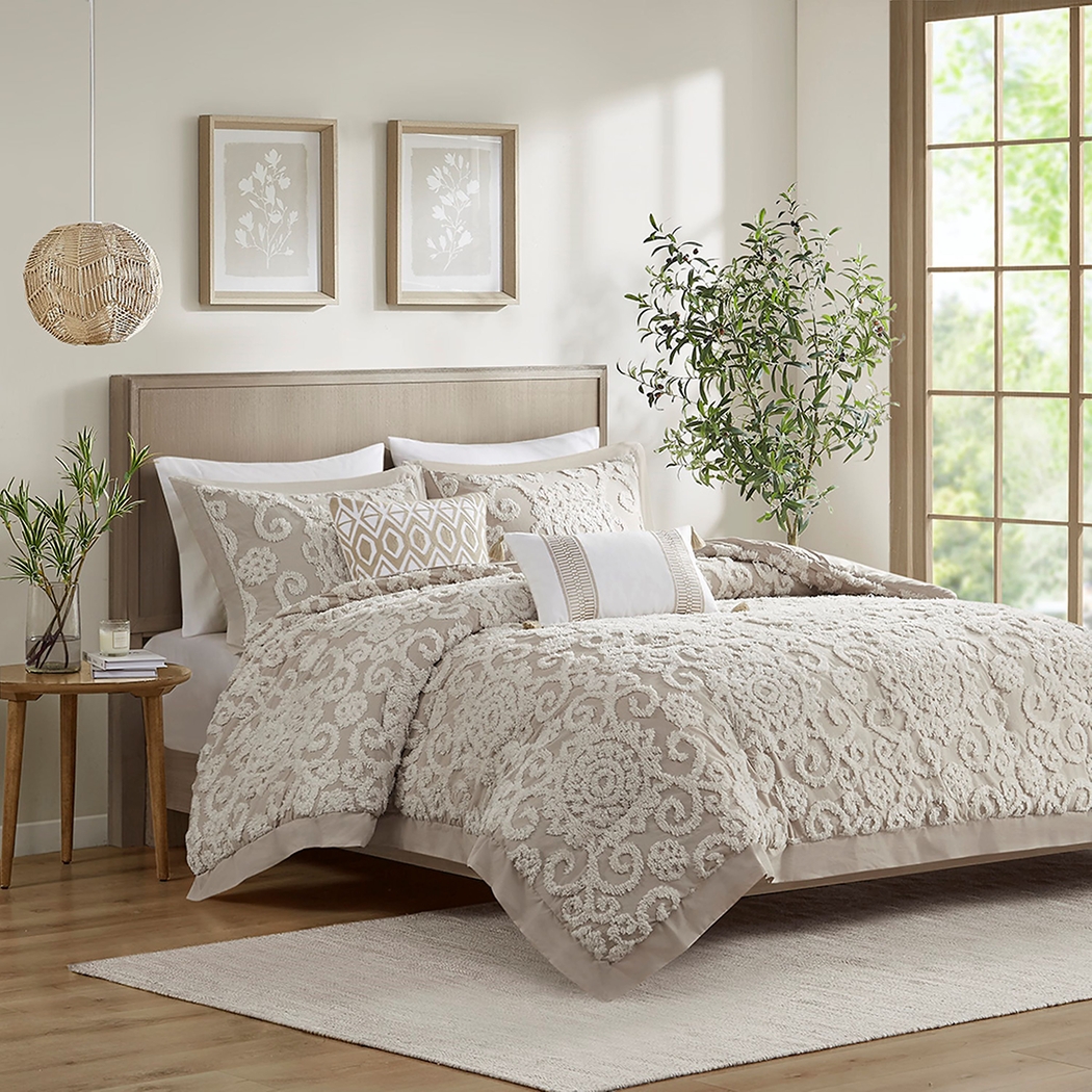 Alaegha Beige 3 pc Full/Queen Comforter Set - Thumbnail - Image 3