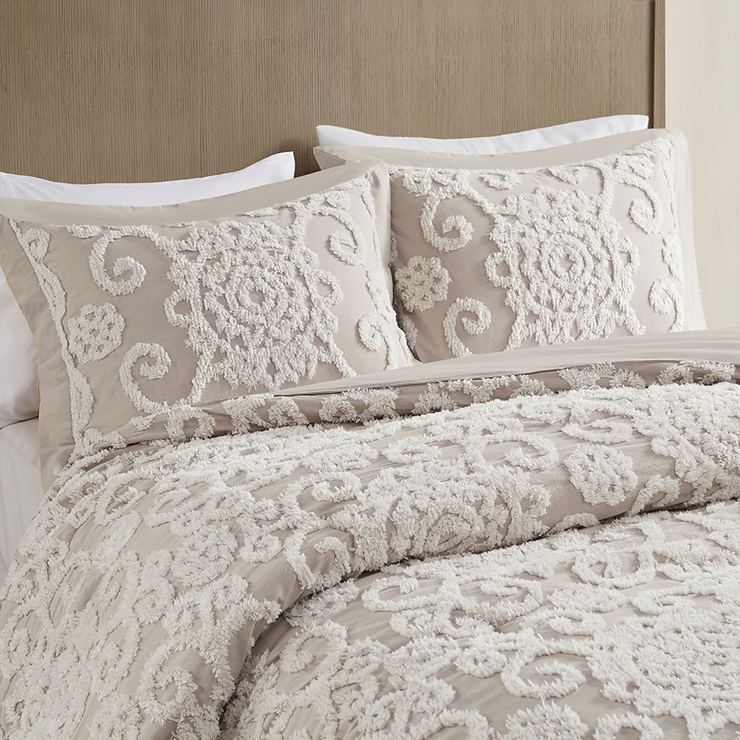 Alaegha Beige 3 pc King Comforter Set - Thumbnail - Image 7