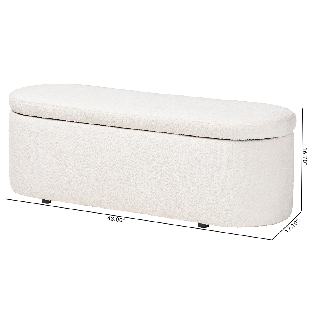 Alagna White Storage Bench - Thumbnail - Image 11