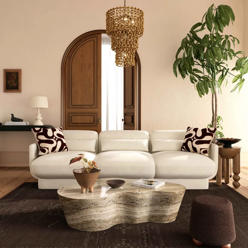 Alahandra Cream Sofa - Thumbnail - Image 2