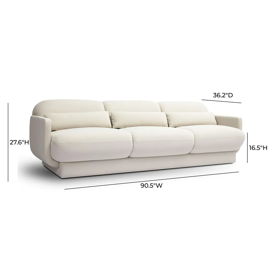 Alahandra Cream Sofa - Thumbnail - Image 6