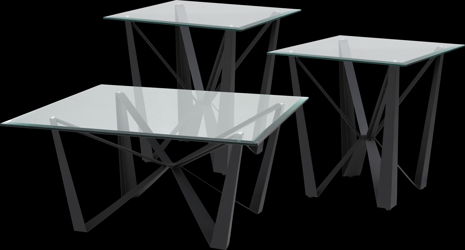 Alain Black 3 Pc Table Set - Thumbnail - Image 1