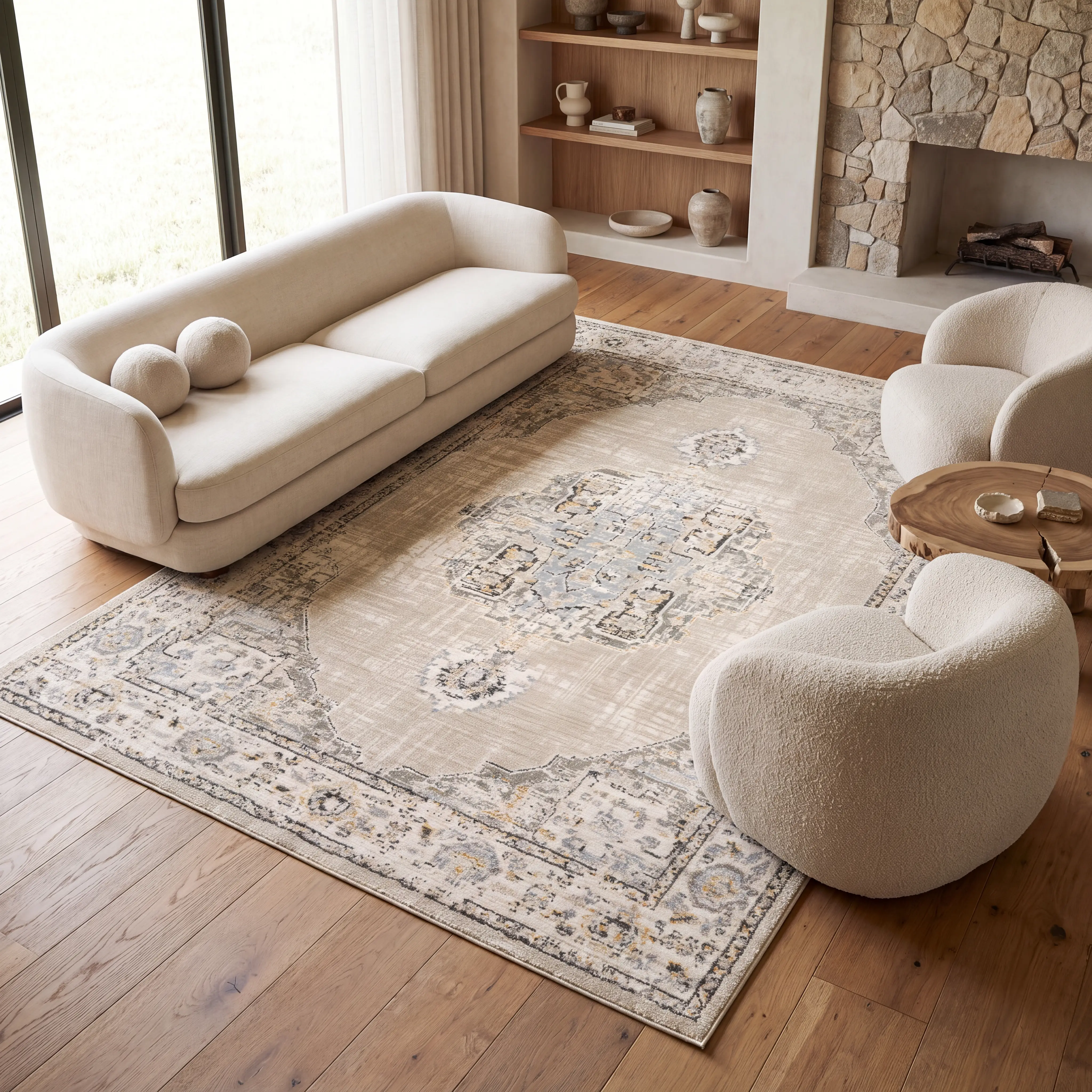 Alaisha Beige 5'3 x 7'6 Rug - Image 2