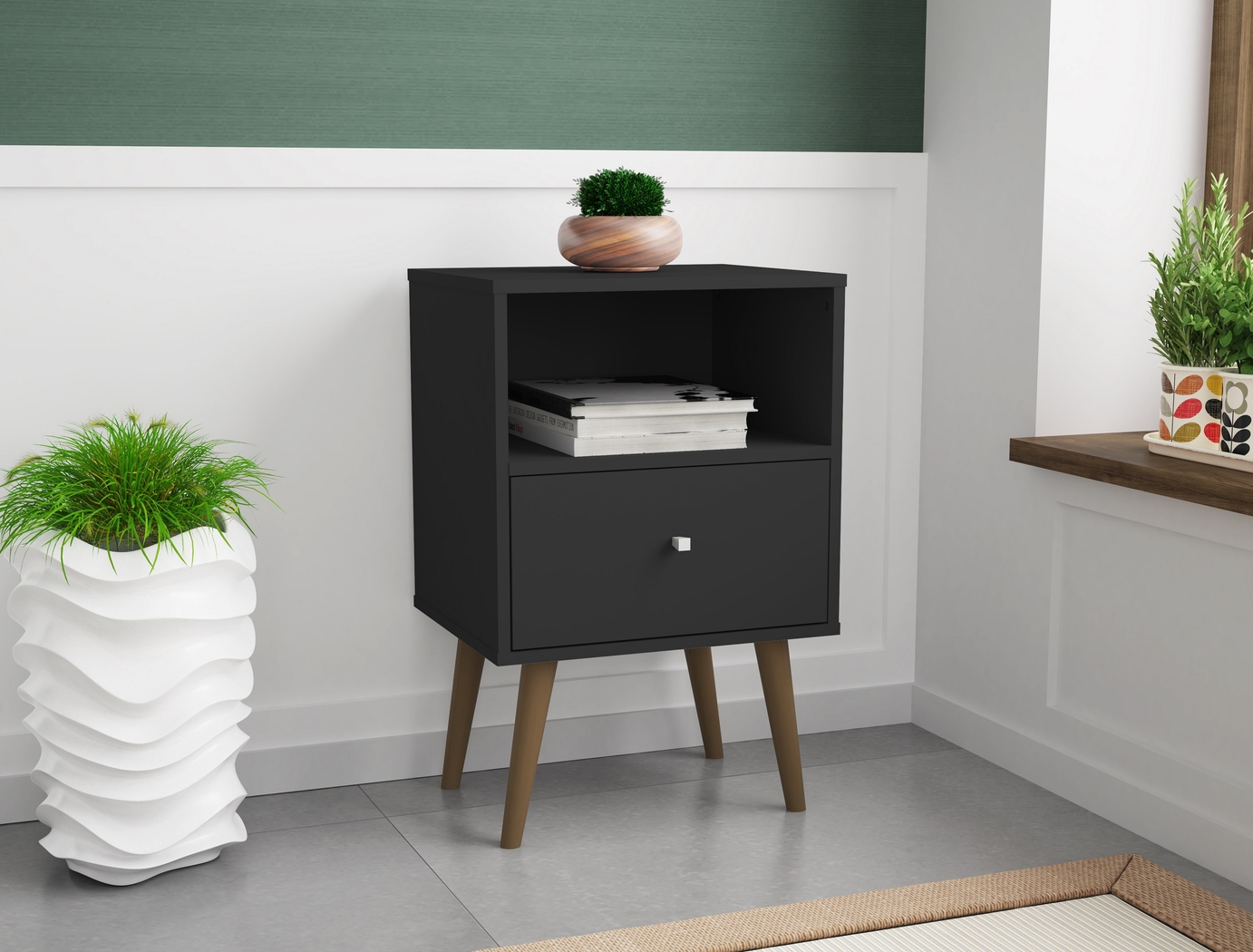 Alamitos I Black Nightstand - Thumbnail - Image 2