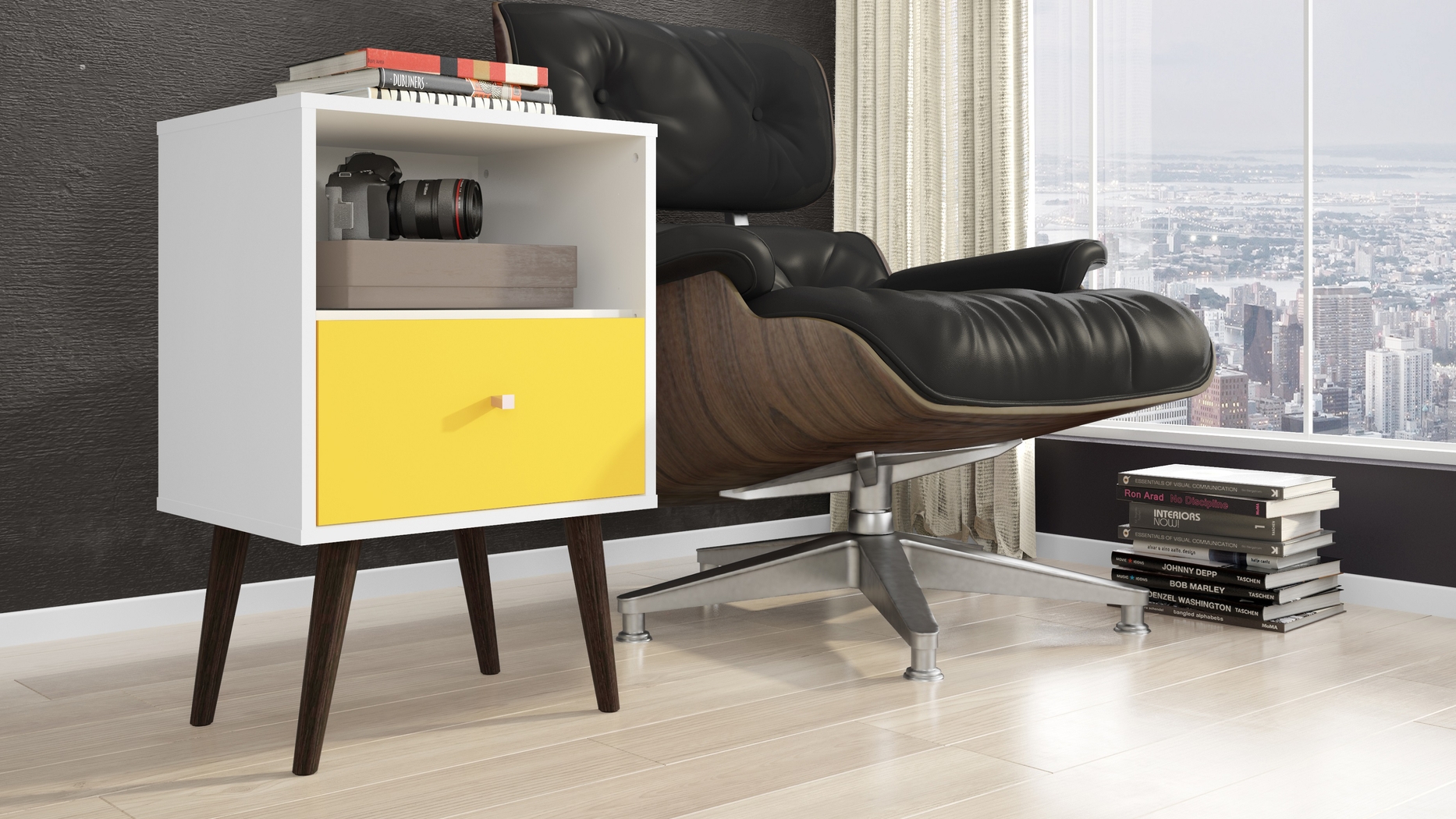 Alamitos II Yellow Nightstand - Thumbnail - Image 2