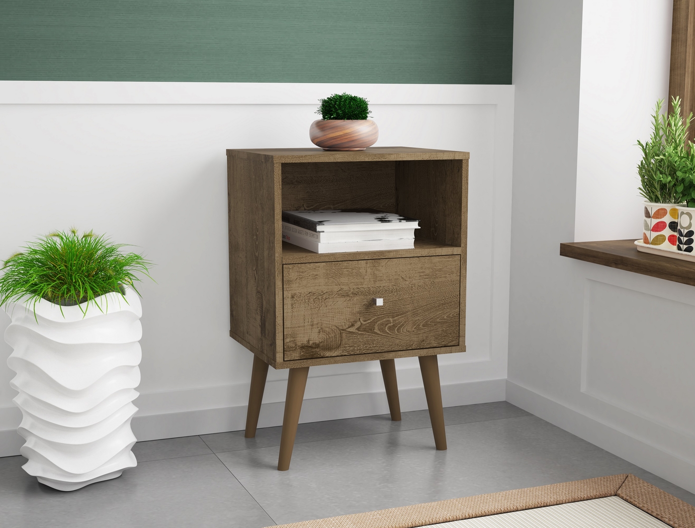 Alamitos III Dark Brown Nightstand - Thumbnail - Image 2