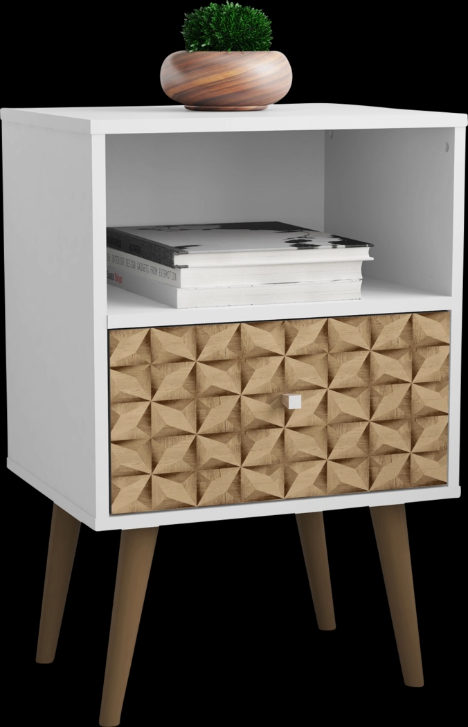 Alamitos III White Nightstand - Thumbnail - Image 2