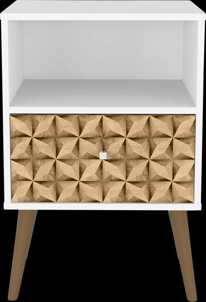 Alamitos III White Nightstand - Thumbnail - Image 1