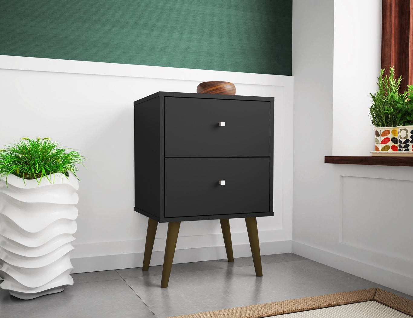 Alamitos V Black Nightstand - Thumbnail - Image 2