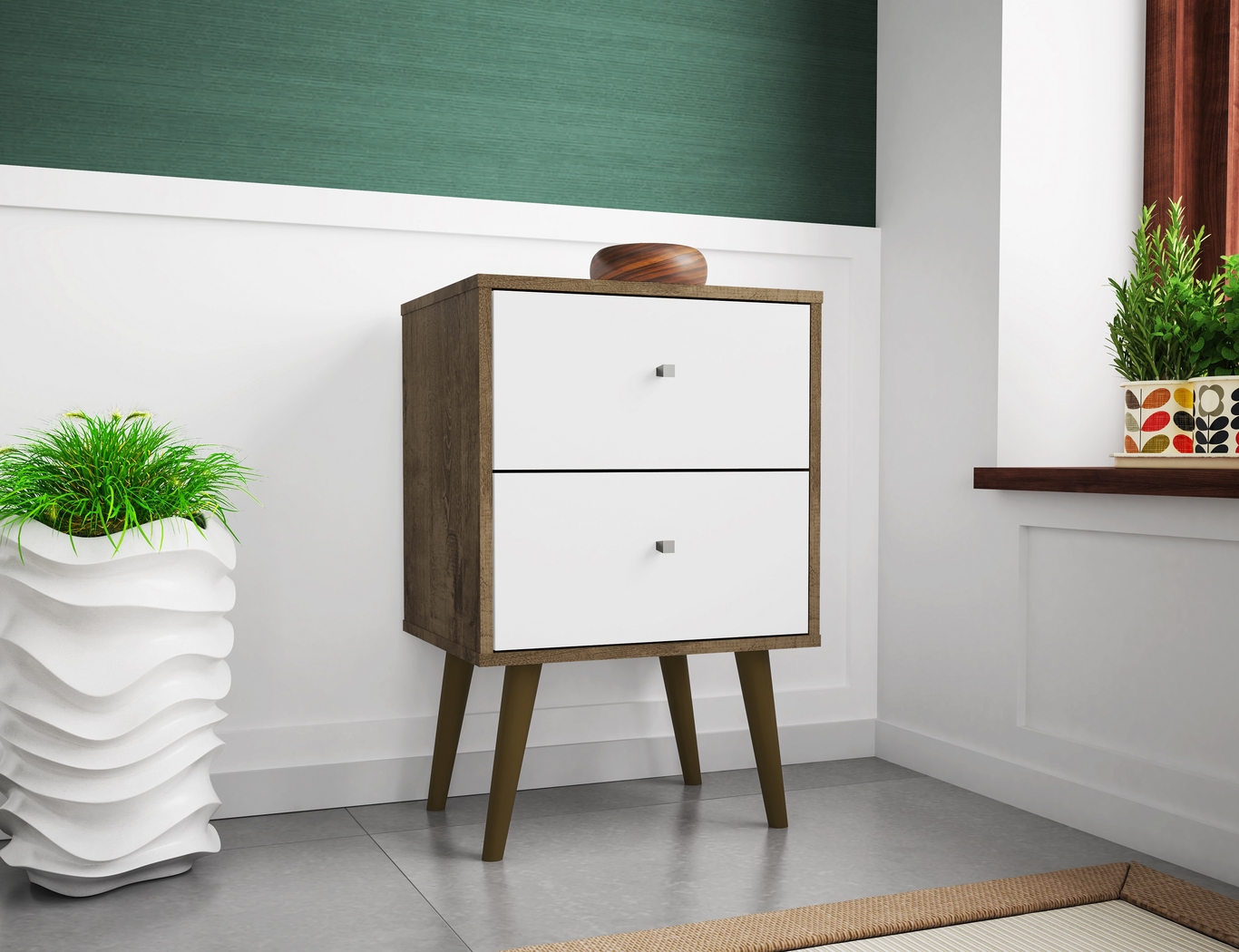 Alamitos VI White Nightstand - Thumbnail - Image 2