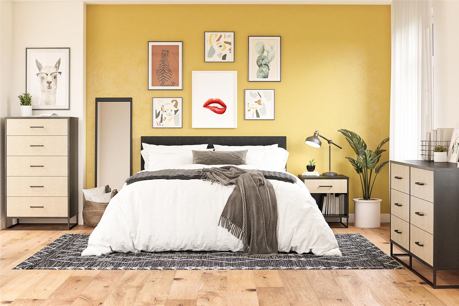 Alamy Black Nightstand - Thumbnail - Image 2