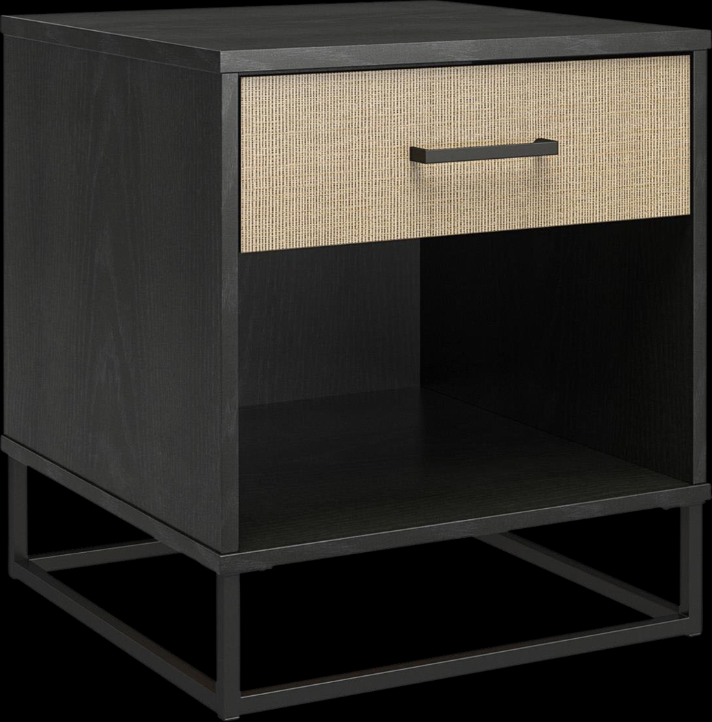 Alamy Black Nightstand - Thumbnail - Image 1