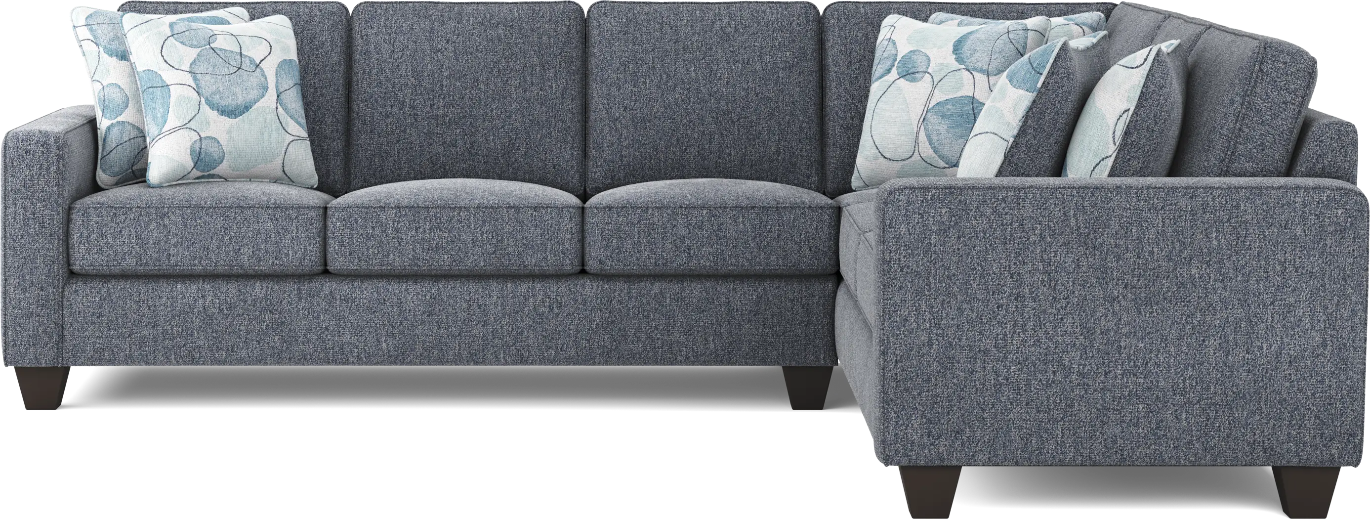 Alanis Bay Blue 6 Pc Sectional Living Room - Thumbnail - Image 3