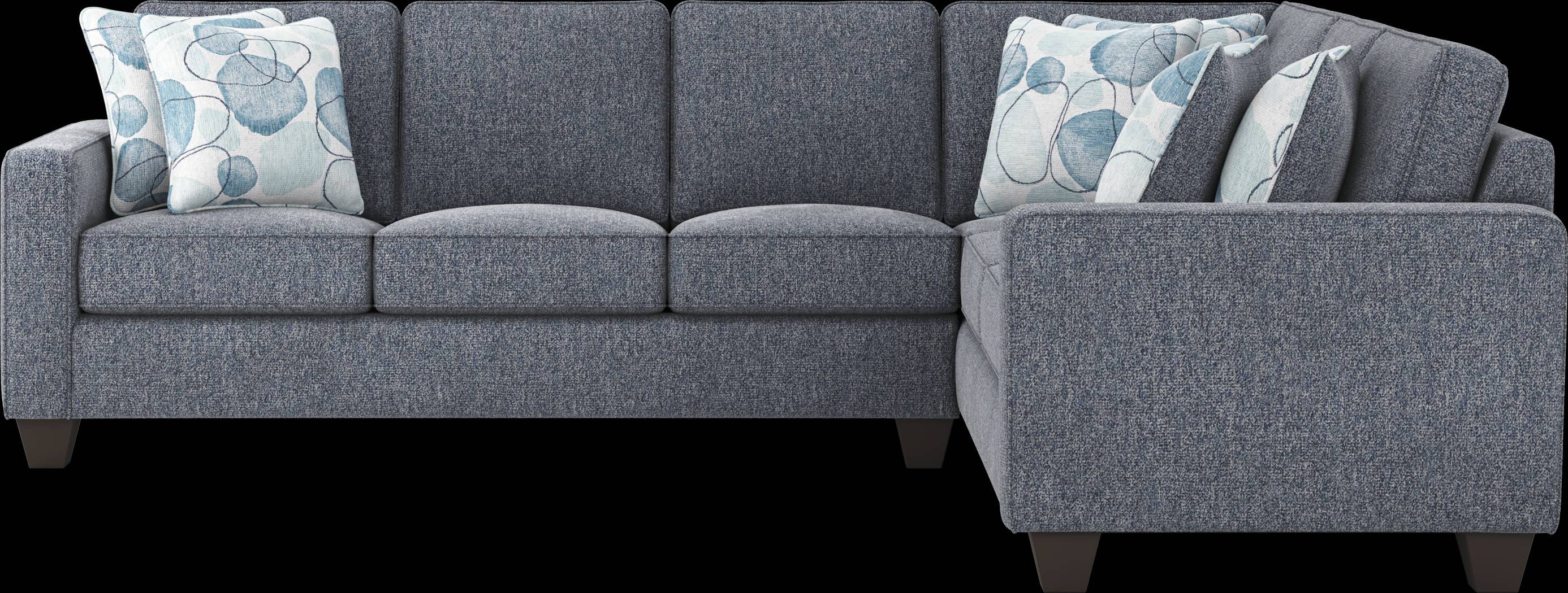 Alanis Bay Blue 5 Pc Sleeper Sectional Living Room - Thumbnail - Image 5