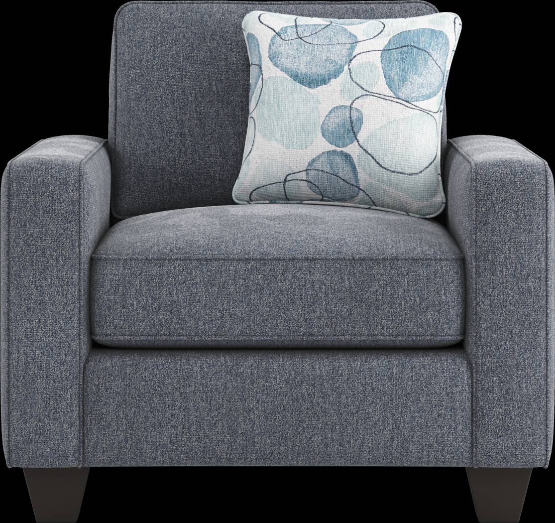 Alanis Bay Blue 3 Pc Living Room - Thumbnail - Image 11