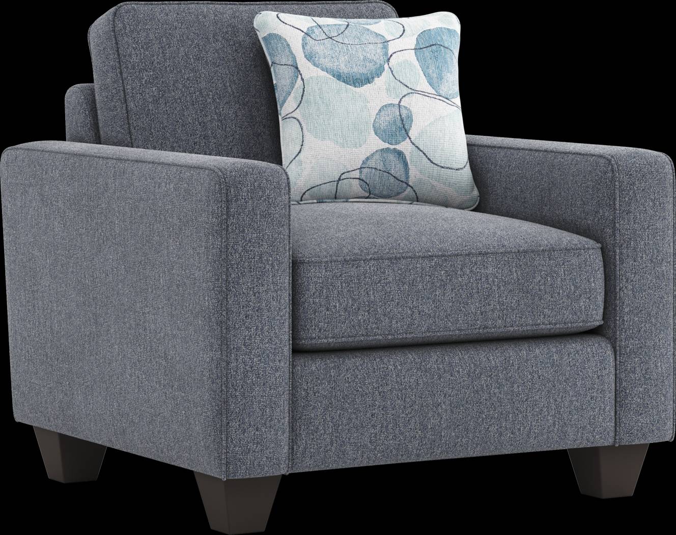 Alanis Bay Blue 3 Pc Living Room - Thumbnail - Image 10