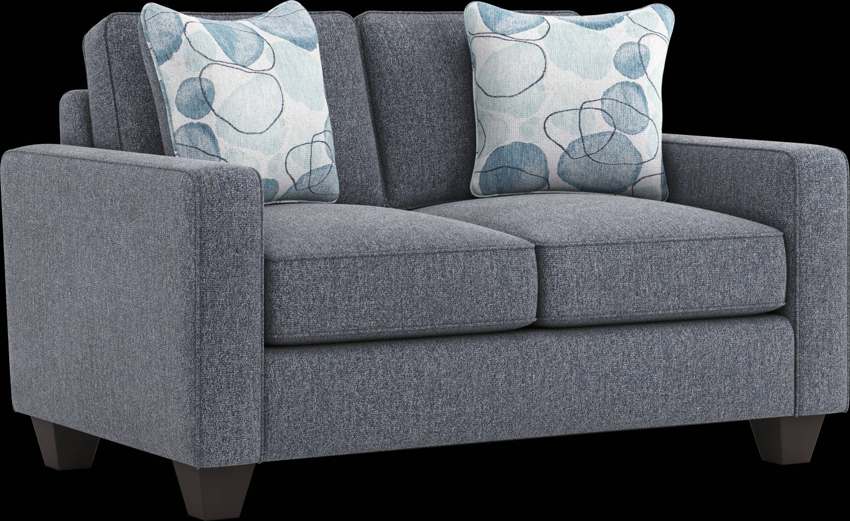 Alanis Bay Blue Loveseat - Thumbnail - Image 3
