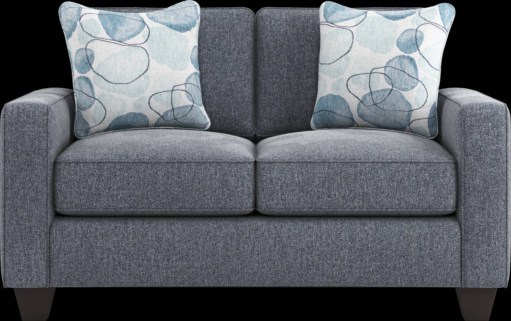 Alanis Bay Blue Loveseat - Thumbnail - Image 1