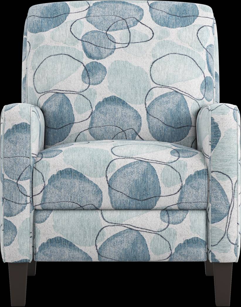 Alanis Bay Blue Push Back Recliner - Thumbnail - Image 2