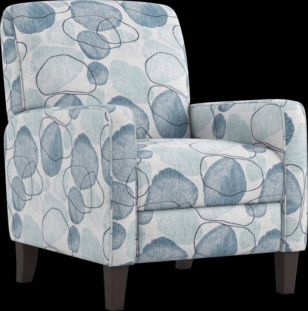 Alanis Bay Blue Push Back Recliner - Thumbnail - Image 3