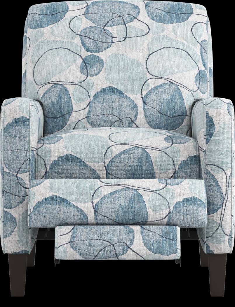 Alanis Bay Blue Push Back Recliner - Thumbnail - Image 4