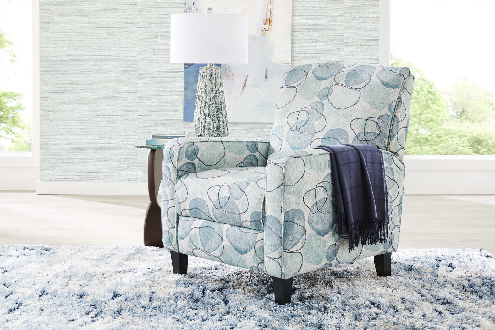 Alanis Bay Blue 6 Pc Sectional Living Room - Thumbnail - Image 8