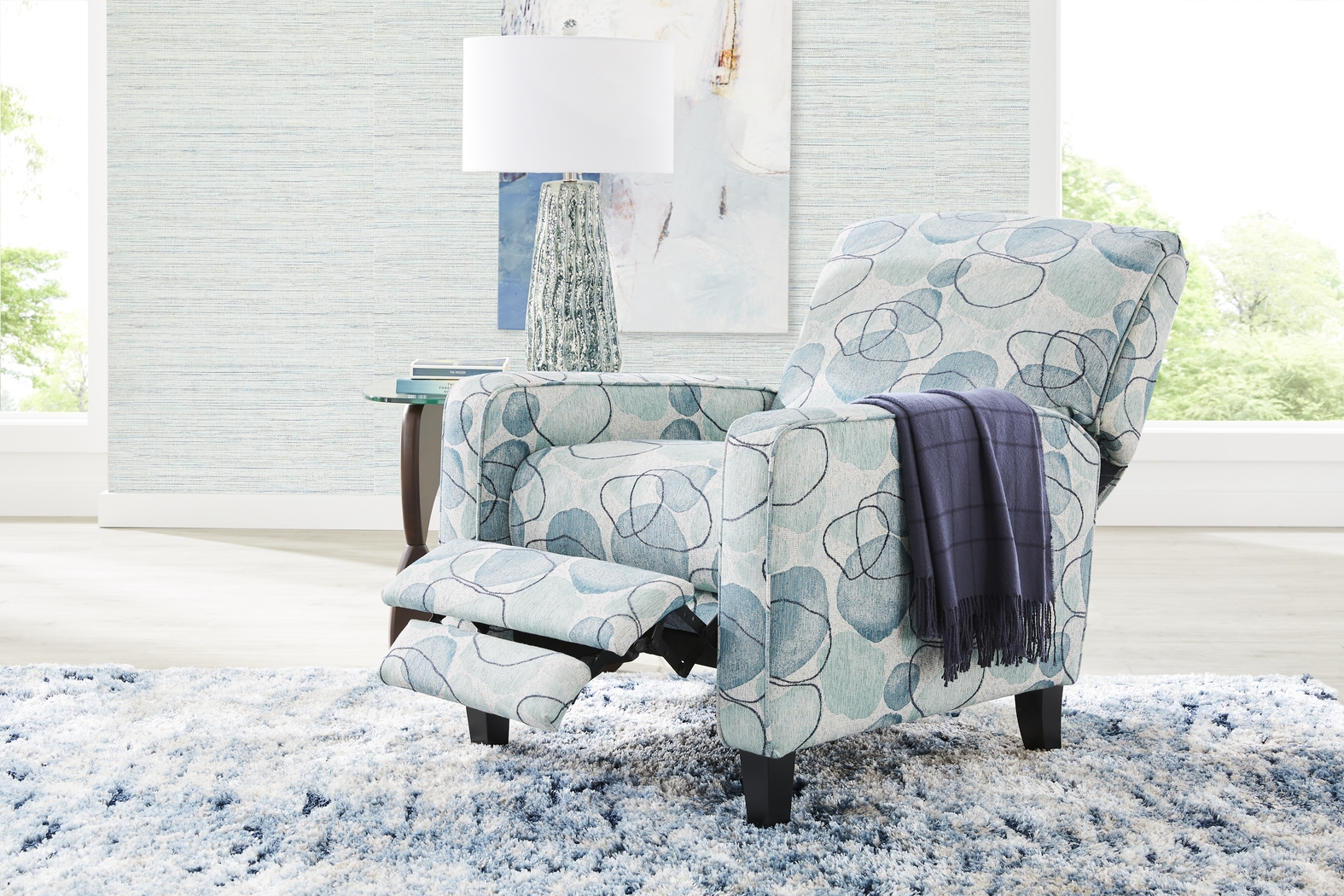 Alanis Bay Blue 6 Pc Sectional Living Room - Thumbnail - Image 9