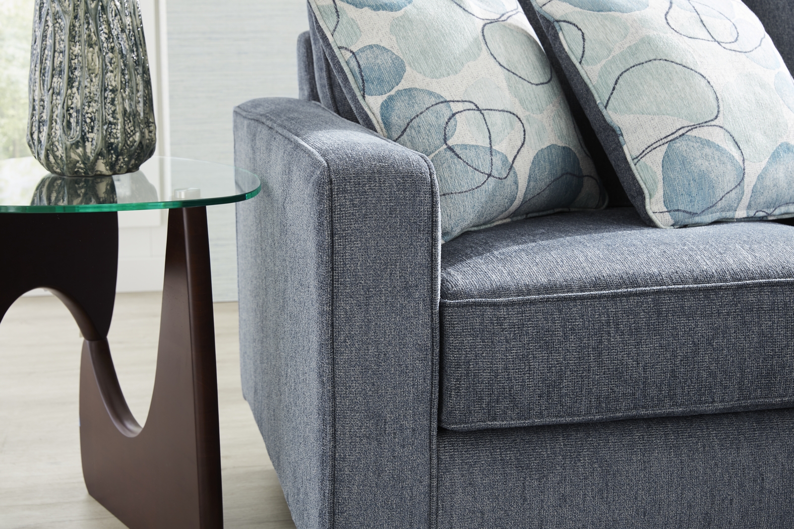 Alanis Bay Blue Sofa Chaise - Thumbnail - Image 4