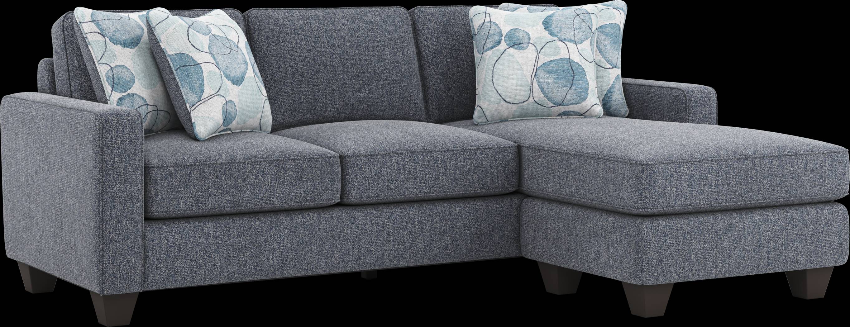 Alanis Bay Blue Sofa Chaise - Thumbnail - Image 1