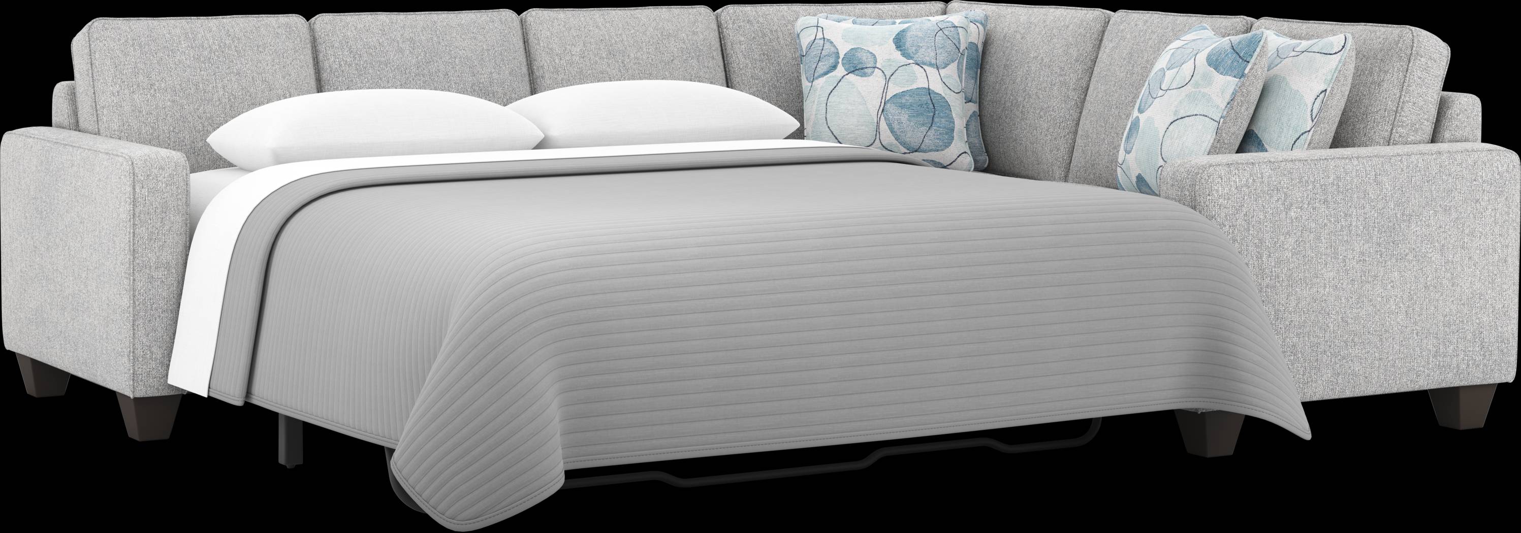 Alanis Bay Gray 5 Pc Sleeper Sectional Living Room - Thumbnail - Image 3