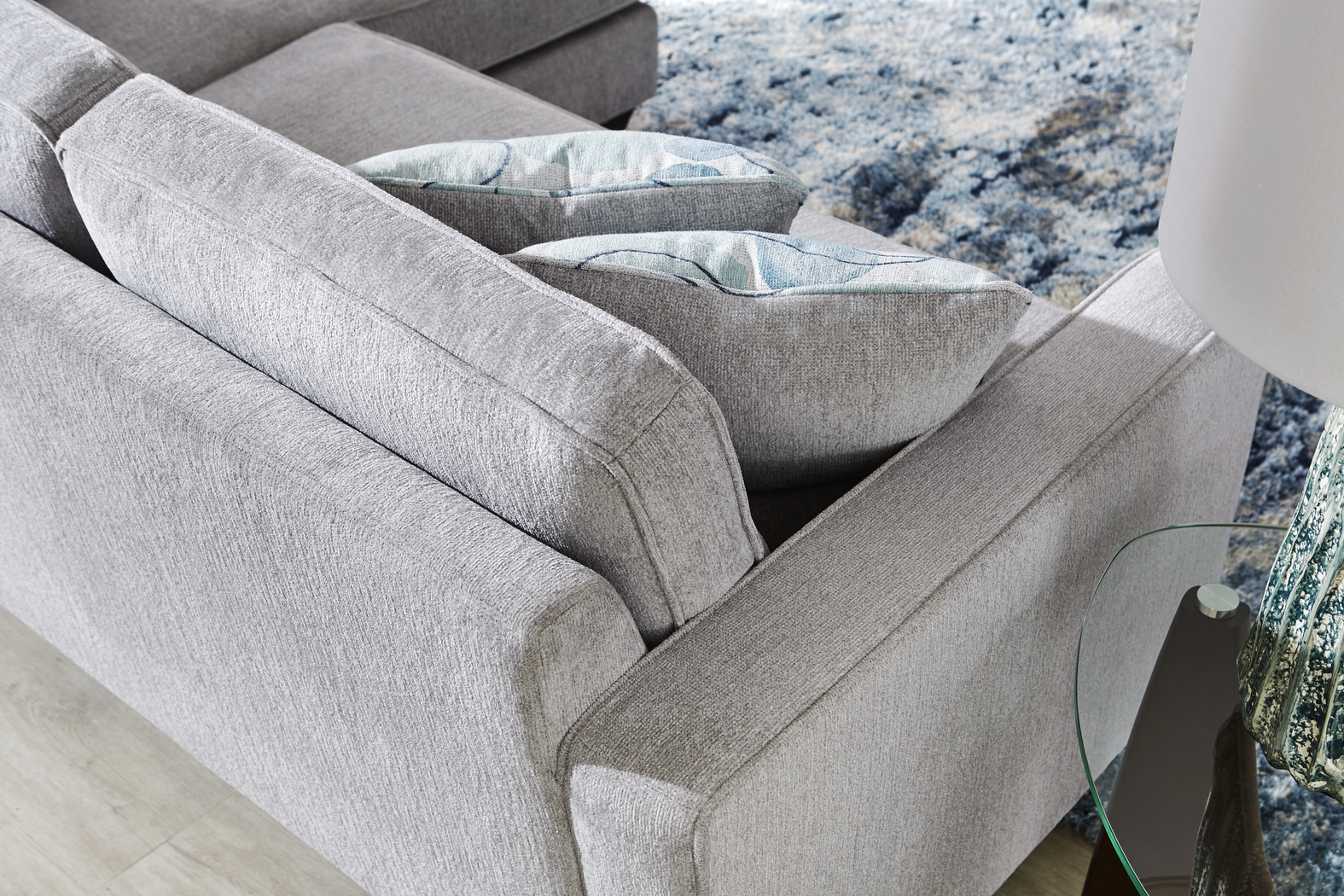 Alanis Bay Gray 7 Pc Living Room with Gel Foam Sleeper Sofa - Thumbnail - Image 6