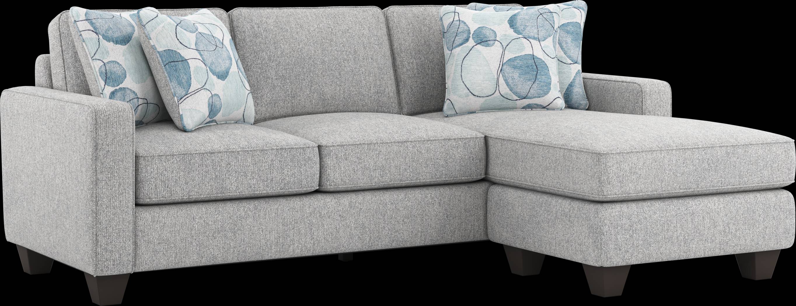 Alanis Bay Gray 4 Pc Sleeper Chaise Living Room Set - Thumbnail - Image 2