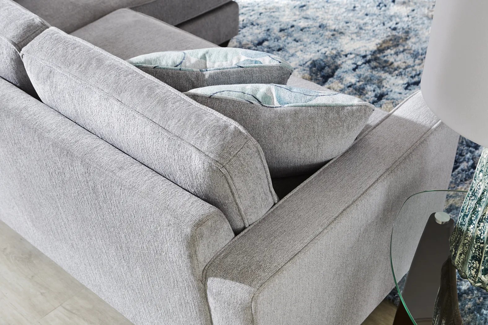 Alanis Bay Gray 4 Pc Sleeper Chaise Living Room Set - Thumbnail - Image 6