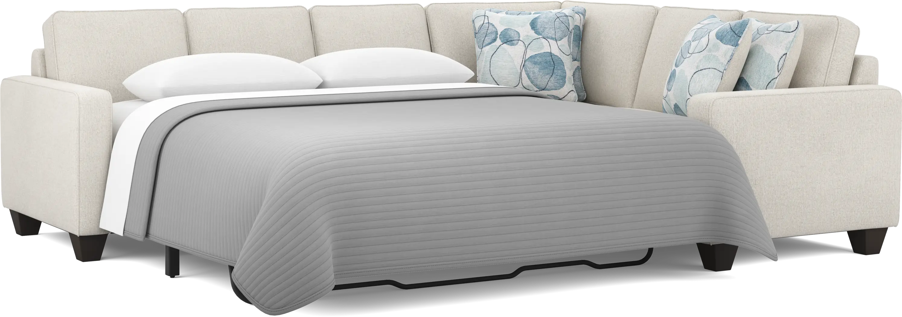 Alanis Bay White 2 Pc Sleeper Sectional - Thumbnail - Image 3