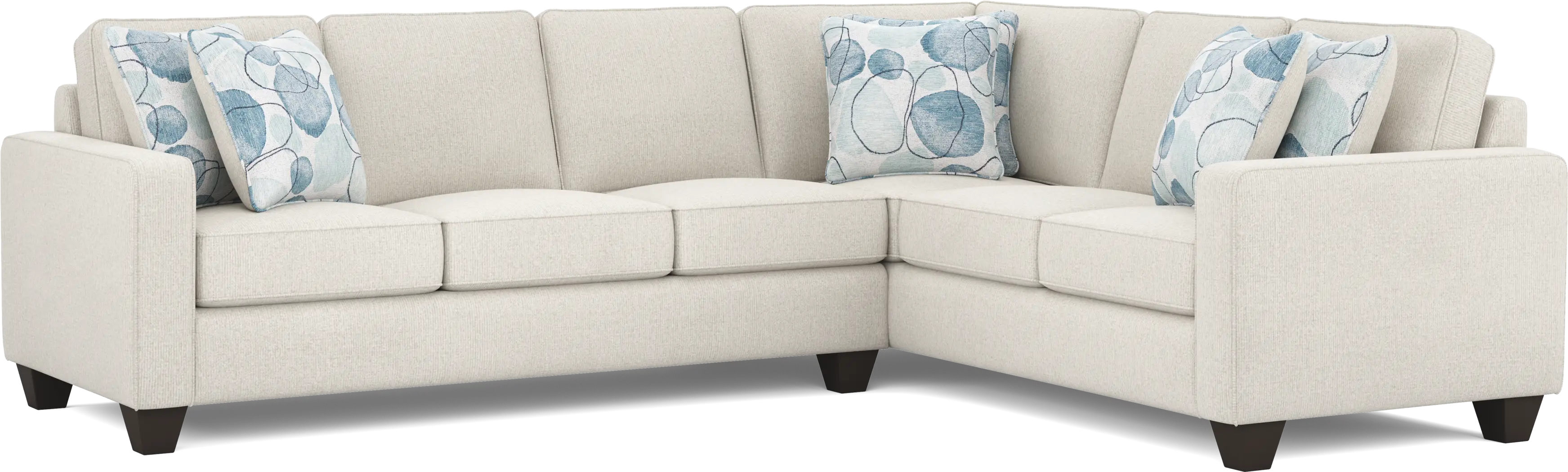 Alanis Bay White 2 Pc Sleeper Sectional - Thumbnail - Image 1