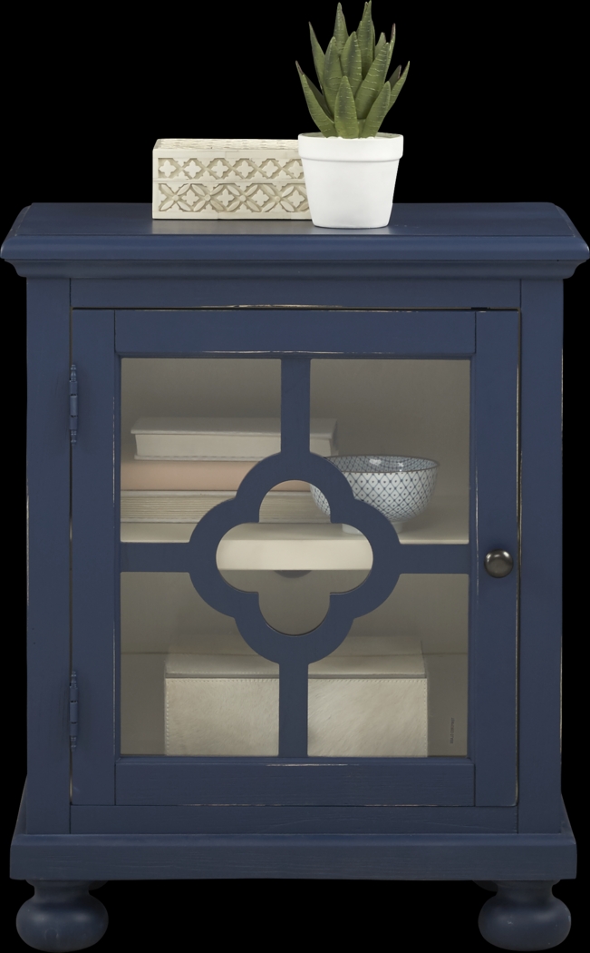 Alanna Blue One Door Accent Cabinet - Thumbnail - Image 2