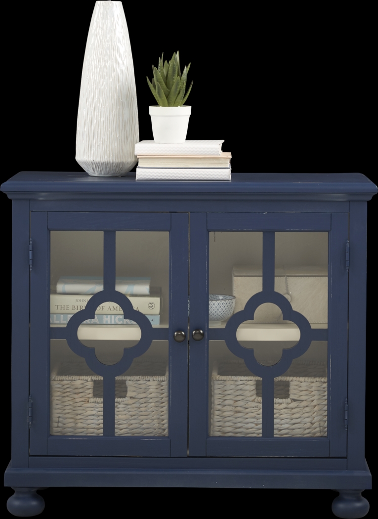 Alanna Blue Two Door Accent Cabinet - Thumbnail - Image 2