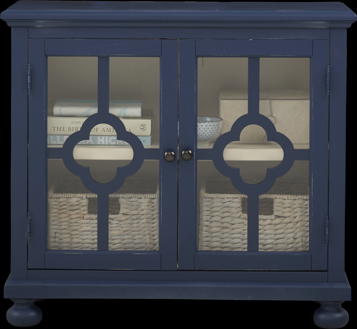 Alanna Blue Two Door Accent Cabinet - Thumbnail - Image 1
