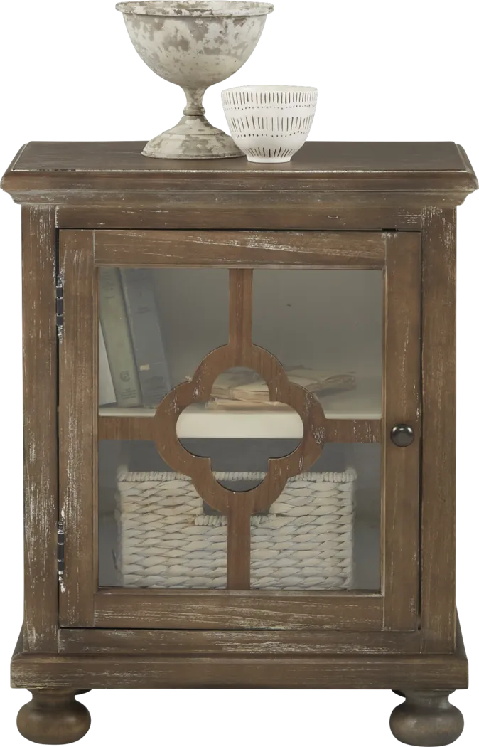 Alanna Golden Beige One Door Accent Cabinet - Thumbnail - Image 2