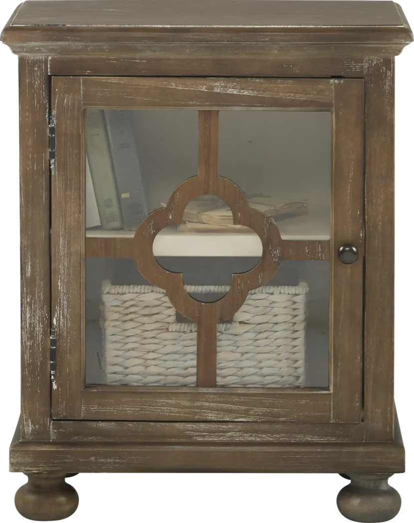 Alanna Golden Beige One Door Accent Cabinet - Thumbnail - Image 1