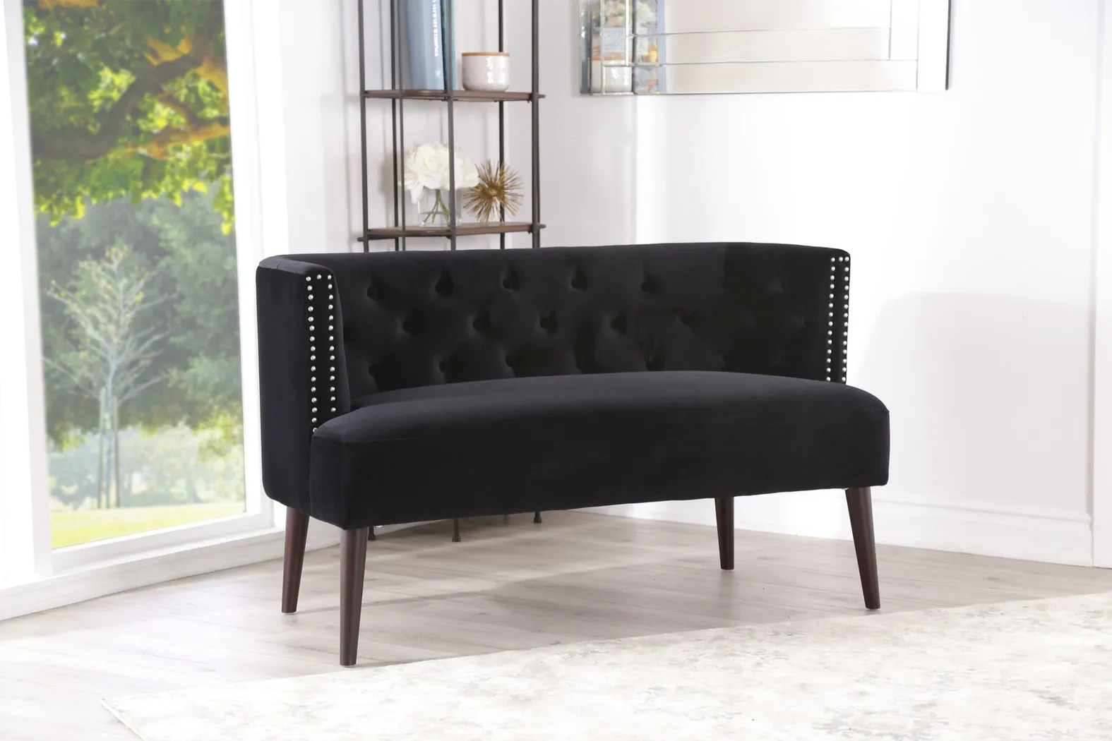 Alanton Black Settee - Thumbnail - Image 3