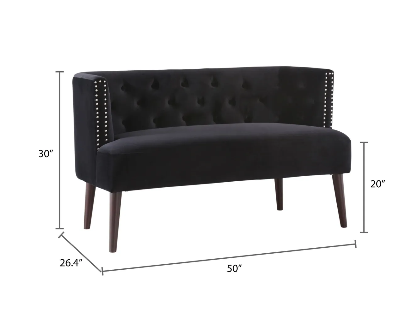 Alanton Black Settee - Thumbnail - Image 14