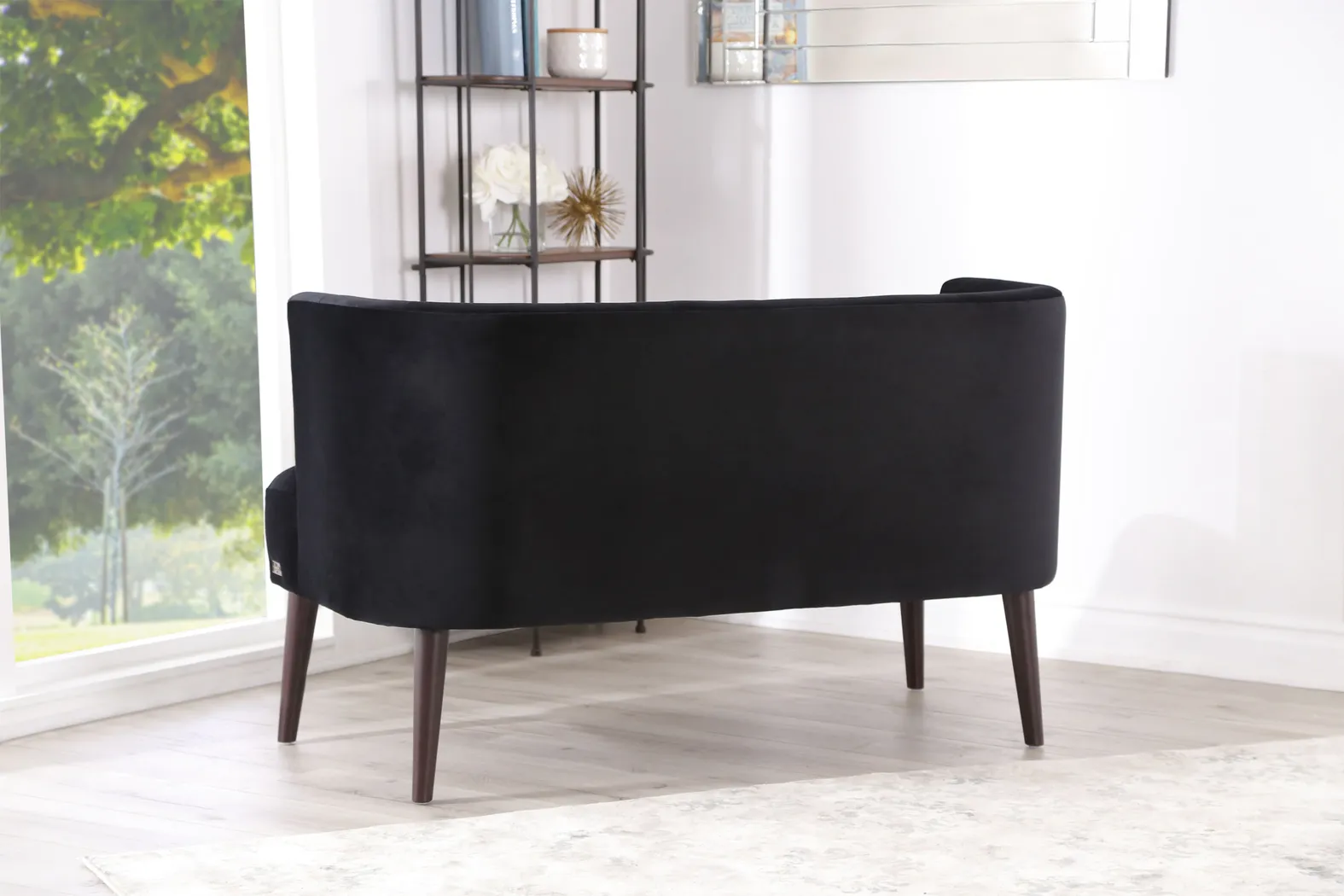 Alanton Black Settee - Thumbnail - Image 4