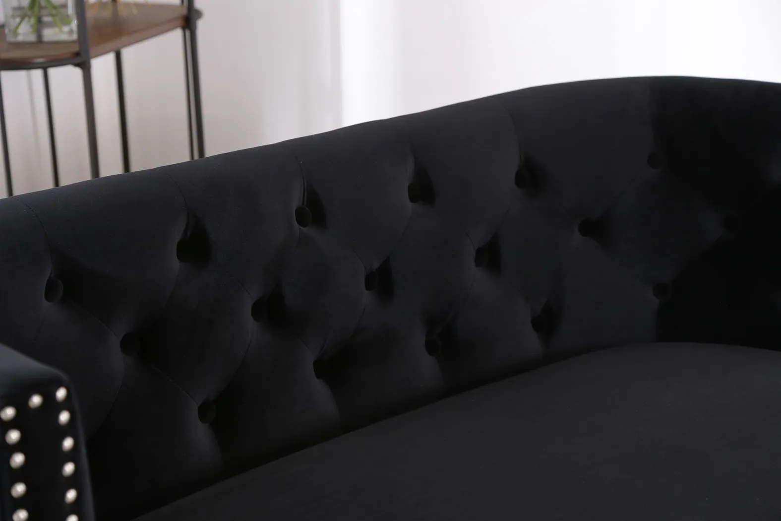 Alanton Black Settee - Thumbnail - Image 6