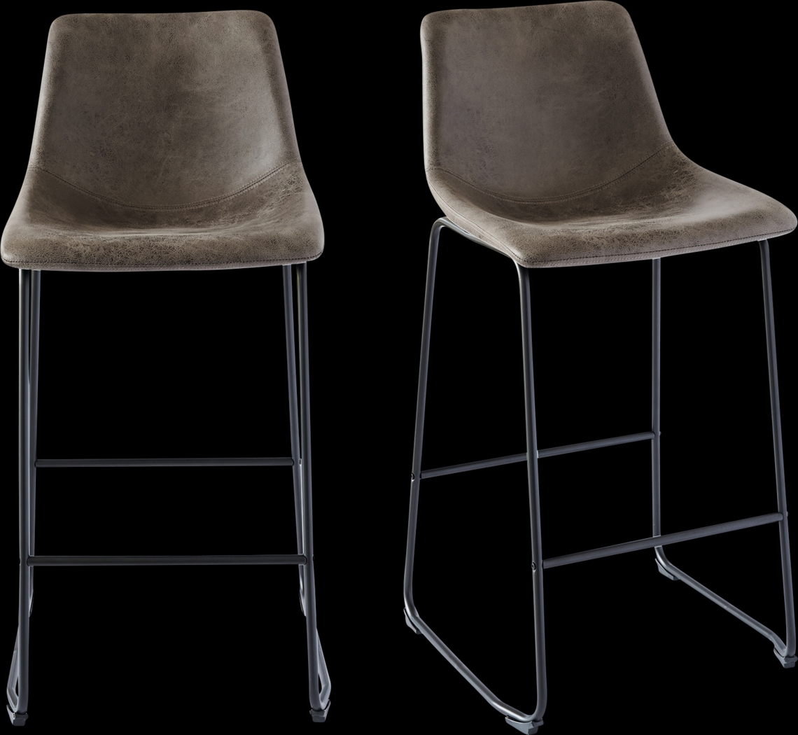 Alapai Brown Barstool Set of 2 - Thumbnail - Image 1