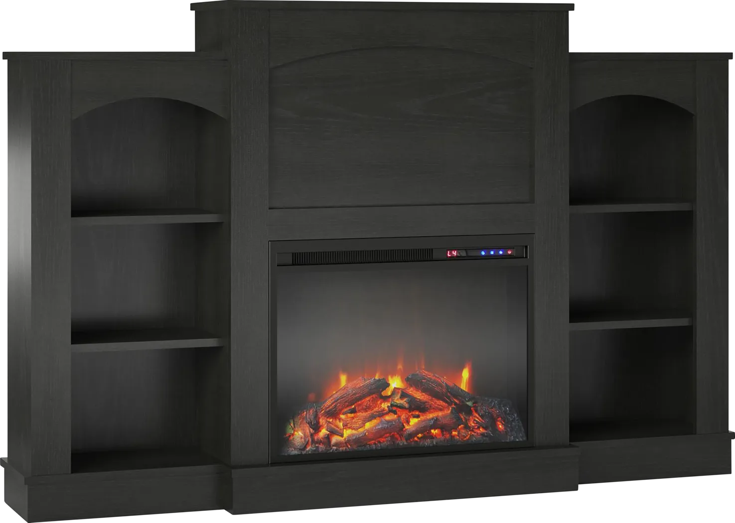 Alarice Black 61 in. Console with Electric Fireplace - Thumbnail - Image 6